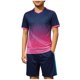 thumbnail image 1 of Odeerbi Niños Niñas Rápido Seco Juego de Entrenamiento de Fútbol Gradiente Geométrico Cuello En V Camiseta Shorts Conjunto Atlético Para 5-17 Años, 1 of 7