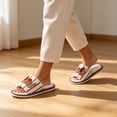 thumbnail image 2 of ichuanyi Fuzzy Open Toe Slippers for Women Indoor Cozy Fluffy Ladies Slippers, Cute Dachshund Winter Bedroom House Shoes Slip On Slides Sandal, 2 of 8