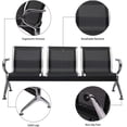 thumbnail image 6 of Kinsuite Waiting Room Chairs with Arms - 3-Seat Waiting Room Bench Airport Reception Bench, Lobby Bench Seating Office Bench Waiting Area Chairs for Airport Business Hospital Market, Black, 6 of 8