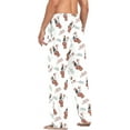 thumbnail image 6 of HPINK-T Christmas Cute French Bulldog Print Men's Cotton Pajama Pants Soft Comfy Sleep & Lounge Pants Pjs Bottoms with Pockets, 6 of 7