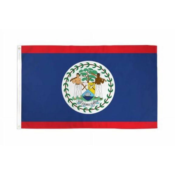 Belize flag 2X3ft poly