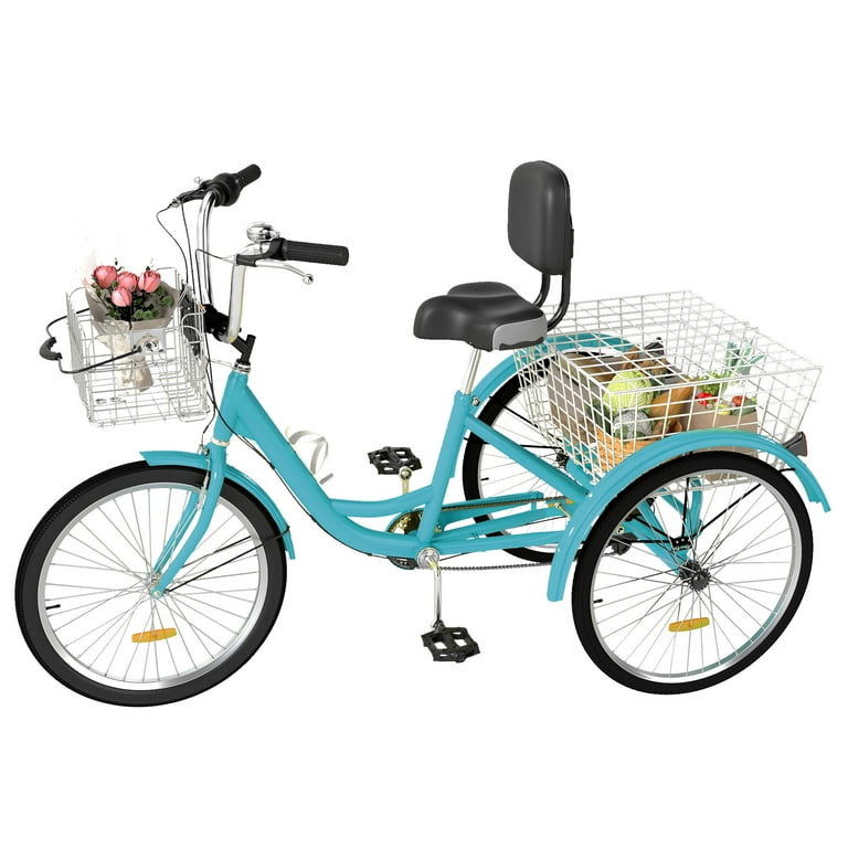 ModFusion 26-Inch Adult Tricycle, Mint Green, 7-Speed with Front