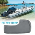 thumbnail image 2 of Unique Bargains 420D Oxford Cloth Motor Full Outboard Engine Cover Waterproof Boat Motor Fit Up to 100-150 HP Gray, 2 of 6