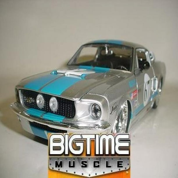 Jada Dub City Big Time Muscle Silver Racing 1:24 Scale Diecast Car