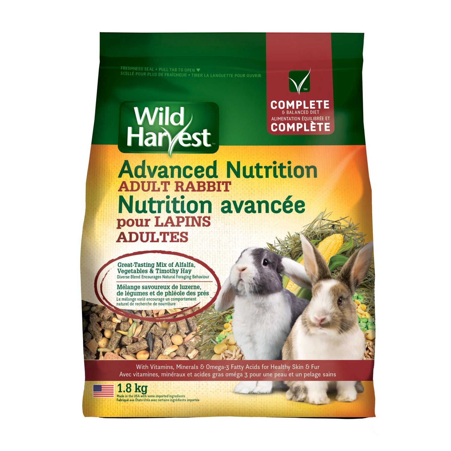 Wild Harvest Advanced Nutrition Adult Rabbit Food, 1.8kg - Walmart.ca
