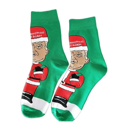 

1Pair Funny Christmas Theme Socks Soft Cotton Mid-calf Long Socks for Men Women Warmer