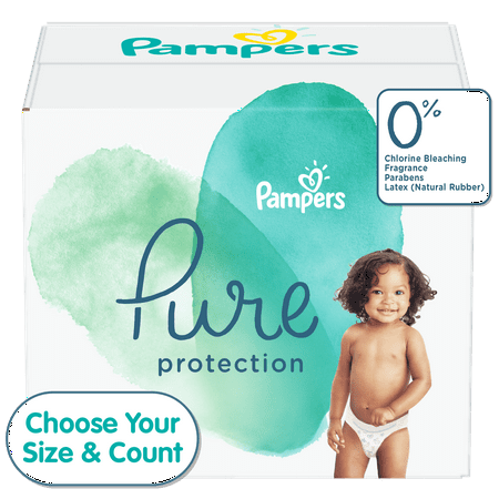 Pampers Pure Protection Natural Diapers, Size 5, 132