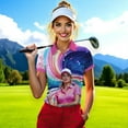 thumbnail image 5 of HOMYGIFTS Women’s Artistic Golf Polo Shirt – Vibrant Mosaic Golfer Design, 5 of 8