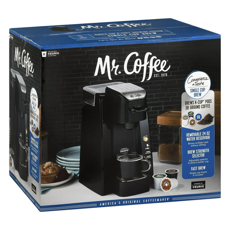 Edendirect Rebin 1-Cup Matte Black Single Serce Coffee Maker for