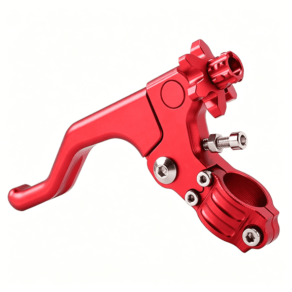 LADYGYM 7/8" 22mm Universal Short Stunt Clutch Lever, CNC Aluminum Easy Pull Lever for Dirt Bike, Red
