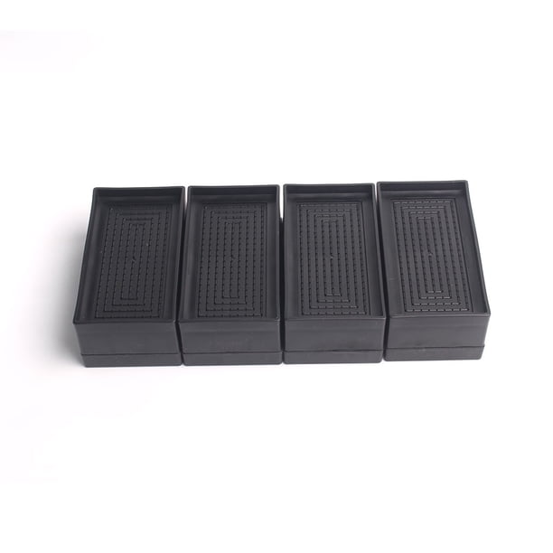 Bearachild 4 piezas de fundas para patas de silla, antideslizantes, duraderas, prácticas, simples, Protector de suelo, gorros para patas de sillas para Cubiertas para muebles de jardín Negro Bearachild HA060904-01