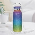 thumbnail image 2 of Fiocias Bottle with Chain 500ml Refillable Insulated Bottle Glitter Vacuum Flask Mug for Rainbow, 2 of 7