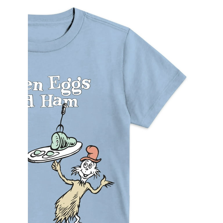 Dr. Seuss Green Eggs And Ham Boys Graphic Crew Neck Short Sleeve T Shirt Sizes XS 2X Little Boys Big Boys