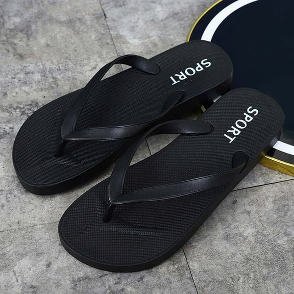 Handshe Men's Flip-Flops - Stylish Casual Thong Sandals with Non-Slip Sole for Bathroom & Outdoor Use, Spring-Summer Design Slides for Men Footwear,Plus Size