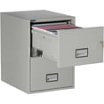 thumbnail image 3 of Phoenix Safe Vertical 25 inch 2-Drawer Legal Fireproof File Cabinet with Key Lock, Water Seal, Gray, LGL2W25LG, 3 of 5