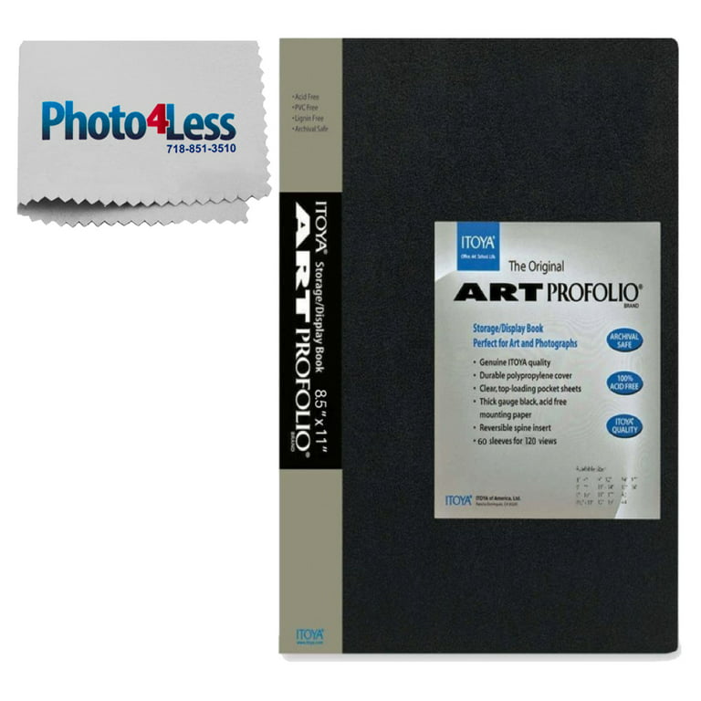  Itoya Archival Art Profolio Presentation Book - 60 - 8.5 x 11  Inches Pocket Pages, 120 Views) : Office Products