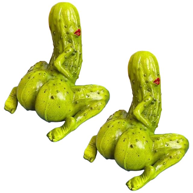 Figura Divertida Pickle Sexy Grandes Labios Pepino Adornos