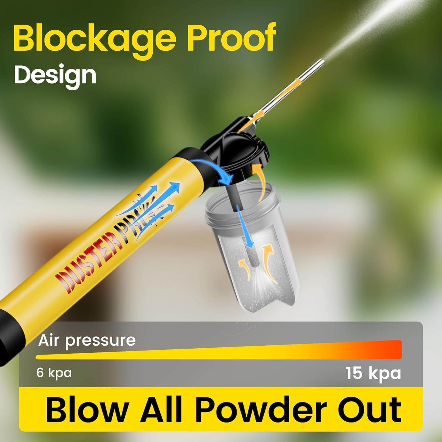 Diatomaceous Earth Powder Duster Adjustable Up to 4 FT