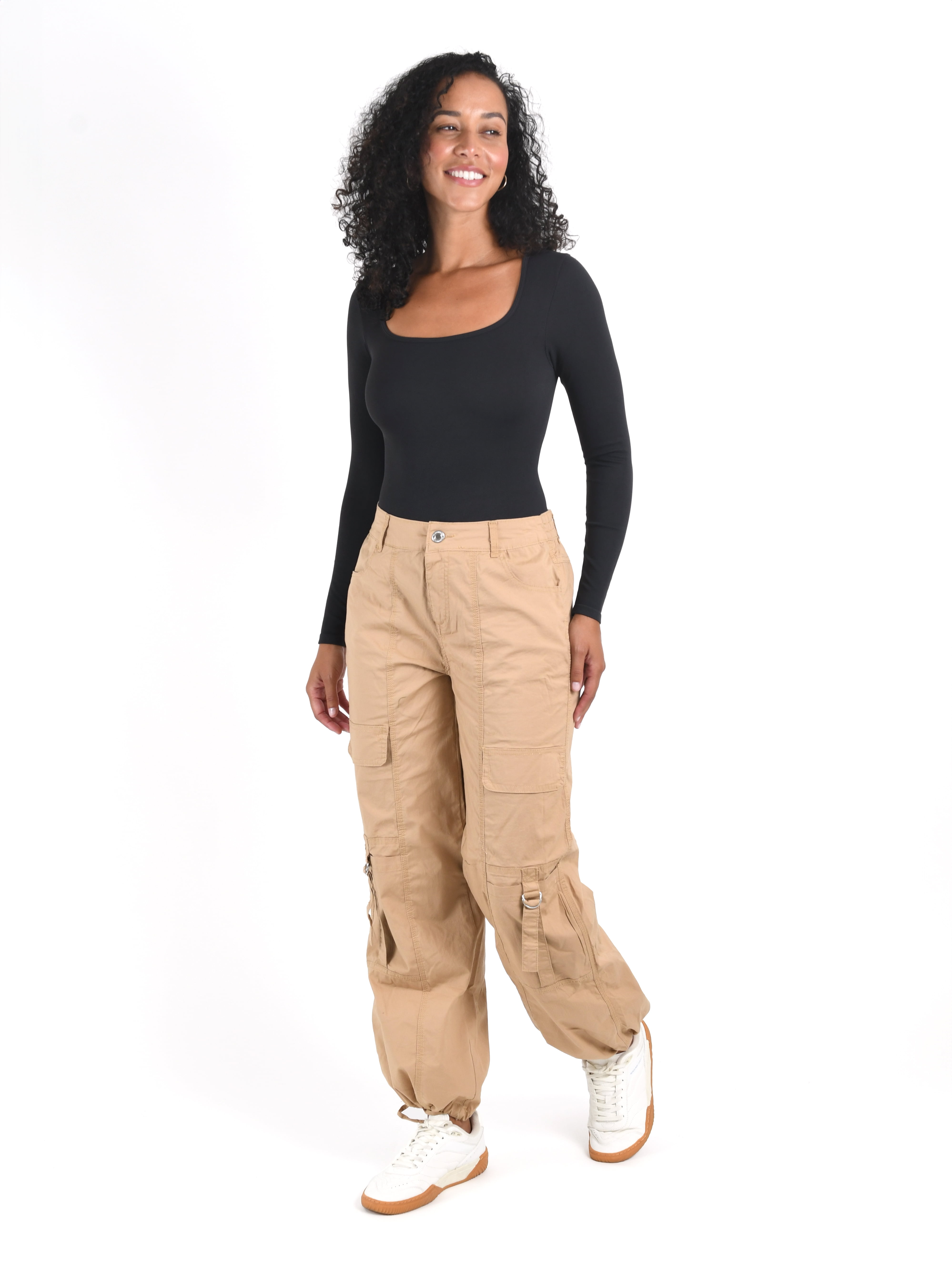 Joyspun Women's Seamless Slimming Square Neck Bodysuit with Long-Sleeves, 2-Pack, Sizes S-XXXL