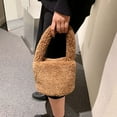 thumbnail image 2 of HMSHA Plush Bucket Bags Womens Autumn and Winter Casual Handbags Mini Clutches Cute Shoulder Bags Tote Bag Purse Sac A Main Femme, 2 of 6