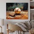 thumbnail image 2 of Designart "Baseball composition Glove And Ball" Sports Metal Art Print, 2 of 5