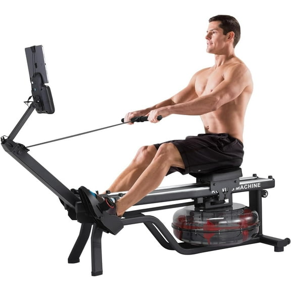Rowing Machines for Home,Water Rowing Machine with Digital Monitor,Tablet Holder,App Compatible,Ergonomic Rower for Full Body Workout,380 Lbs Capacity