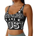 thumbnail image 2 of Kdxio Not All Who Wander Are Lost 2 Print Workout Crop Tank Top for Women Racerback Yoga Tank Tops Athletic Sports Shirts Exercise Undershirts, 2 of 5
