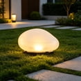 thumbnail image 1 of Ohmyroo Solar Simulated Pebbles Ground Light For Garden Landscape Decor, 1 of 6