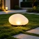 thumbnail image 1 of Outdoor Rainproof Lasting Solar Simulated Pebbles Ground Lights Ideal Bright Decor For Courtyards Pathways Garden Lawns Driveways, 1 of 6