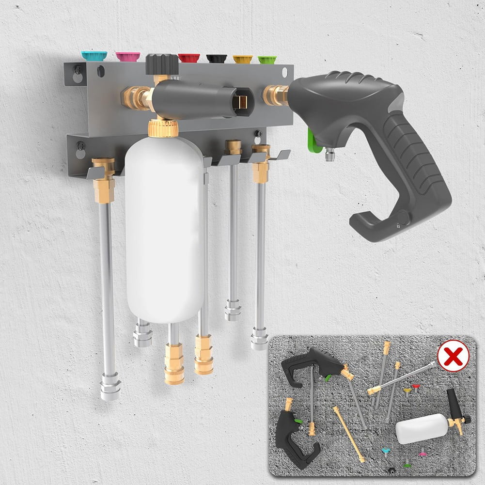 Pressure Washer Holder Wall Mount Organizer for Nozzle Tip and Wand Extension