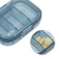 thumbnail image 3 of Unique Bargains 1 Pc Pill Case 3 Grid Portable Pill Box Clear Blue, 3 of 6
