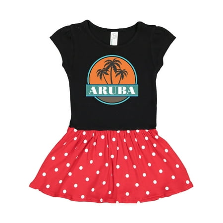 

Inktastic Aruba Vacation Sunset Gift Toddler Girl Dress