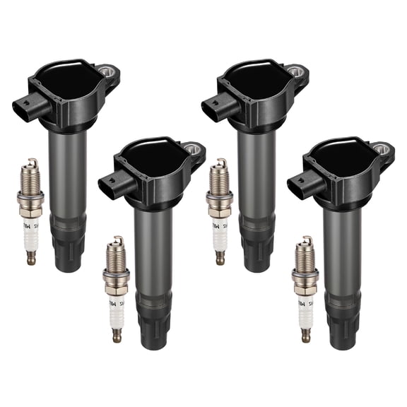 SPEEDWOW Ignition Coil Pack and Iridium Spark Plugs Compatible with Chrysler 200 Sebring Dodge Avenger Caliber Journey Jeep Compass UF557 BY481ZFR5F, Sets of 4