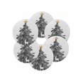 thumbnail image 7 of 15 Inch Round Placemats Set of 6, Grey Christmas Tree Non Slip Heat Insulation PP Table Mats, Xmas Reindeer Modern Abstract Art Washable Place Mats for Kitchen Dining Party Table Decor, 7 of 7