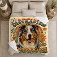 thumbnail image 3 of Dog Portrait Colorful Pet Artwork Playful Graphic Style Dog Lovers Colorful Pet Portrait Warm Flannel Blanket, Pet Adoption Gift for Living Room and Bedroom Home Decor, 3 of 5