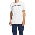thumbnail image 4 of Jack & Jones Camiseta para Hombre, Pack de 6 - JJECORP LOGO TEE CREW NECK, estampado con logo, algodón Blanco/Azul marino/Negro L (Large), 4 of 5