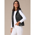 thumbnail image 3 of DARING DIVA Women's Lightweight Hooded Puffer Vest Quilted Short Coat XL Black, 3 of 7