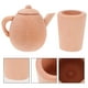 thumbnail image 2 of juego de vajilla de madera de juguete, tetera lisa sin pintar, taza de té, juguete educativo, 2 of 7
