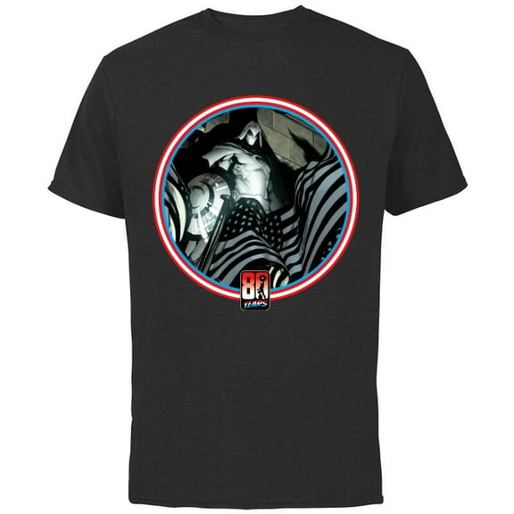 Marvel Moon Knight Captain America 80th Anniversary Covers Standard - Short Sleeve Cotton T-Shirt for Adults - Customized-Black