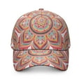 thumbnail image 2 of Folk Mandala Baseball Cap – Tribal Ethnic Dad Hat Featuring Boho Vintage Sacred Symbolic Pattern, Geometric Artistic Mystic Design, 2 of 7