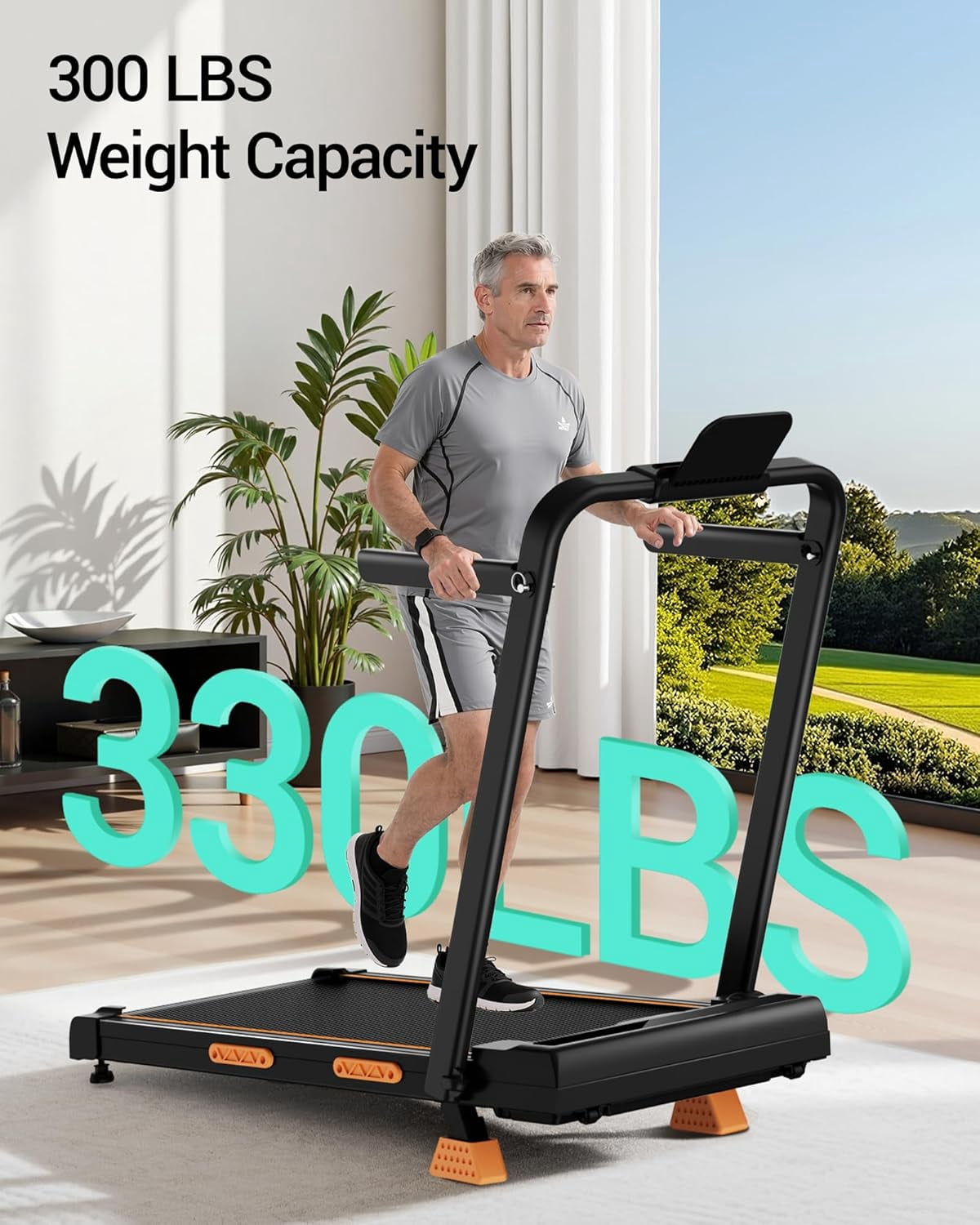 3-in-1 Walking Pad Treadmill with Handles 2.5HP Walking Pad with 12% Incline Quiet Portable Folding Treadmill for Home Office 330LBS Weight Capacity with Remote Control
