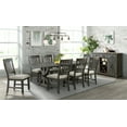 thumbnail image 4 of Trestle 10Pc 96" Rectangle Extendable Dining Table Set /Wine Server in Gray Wood, 4 of 4