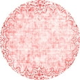 thumbnail image 1 of Ahgly Company Indoor Round Abstract Red Modern Area Rugs, 4' Round, 1 of 4