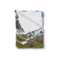 thumbnail image 2 of Cattle Soft Flannel Fleece Blanket, Milk Cows Laying and Relaxing on Green Meadows of Snowy Alpine Mountains Landscape, Cozy Plush for Indoor and Outdoor Use, 50" x 60", Multicolor, by Ambesonne, 2 of 5