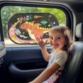 thumbnail image 3 of Yuyamidu Dinosaur Auto Window Sunshades Space Car Window Shades 2 Pack Car Window Sun Shades Easy to Install Sunshade for Car Window Baby Block UV Ray, Lighting and Glare, 3 of 7