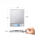 thumbnail image 2 of Digital Kitchen Scale 3kg/ 0.1g 500g/0.01g With 2 Trays Home Pocket Scale With LCD Display ,Easy to Calibration, 2 of 2