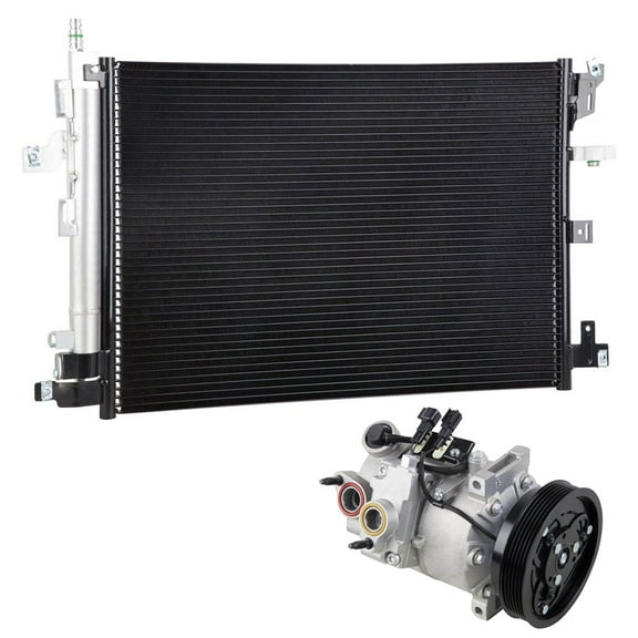 For Volvo XC90 3.2L 2007-2014 OEM AC Compressor w/ A/C Condenser & Drier - BuyAutoParts