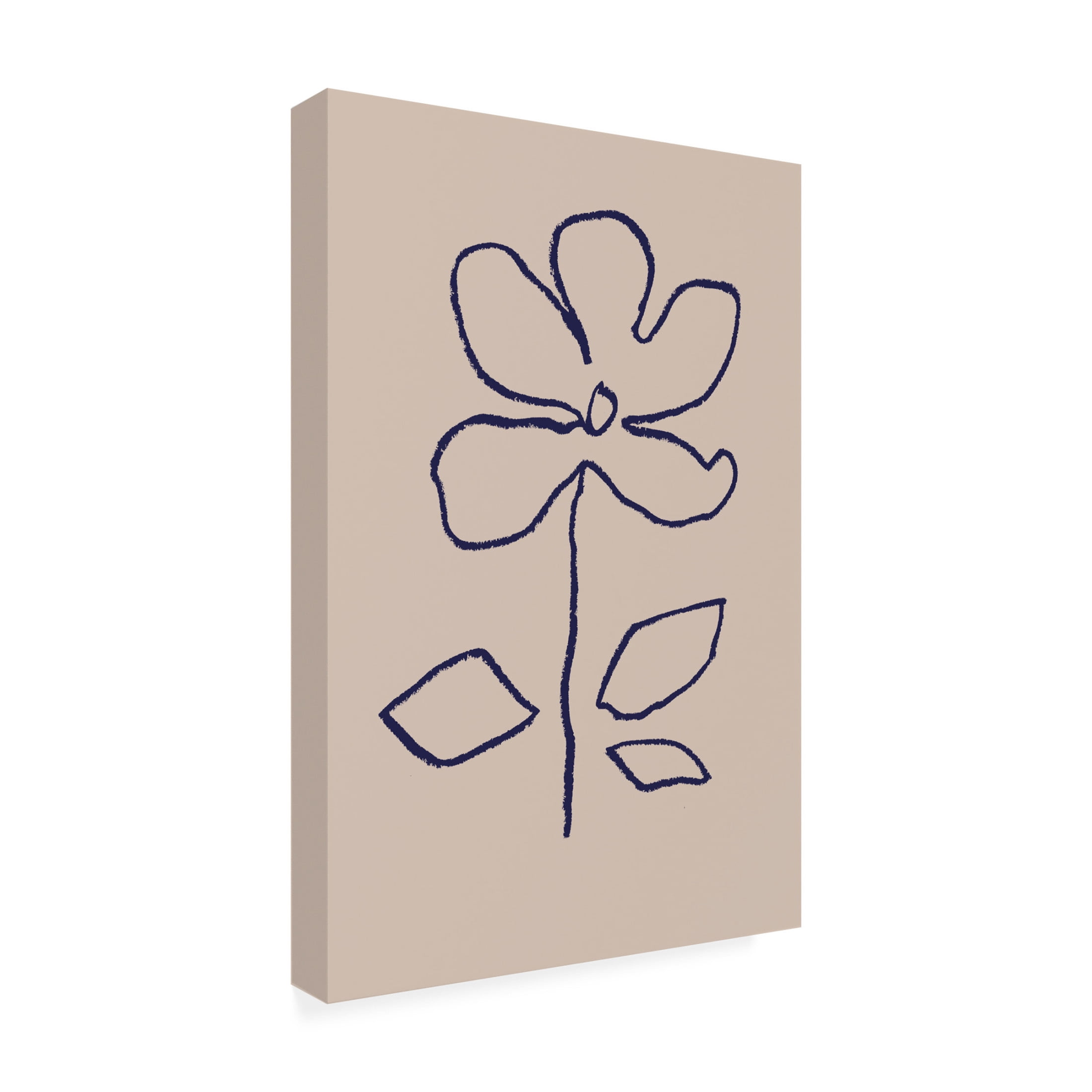 Trademark Fine Art Pictufy Studio Oil Pastel Flower Blue Canvas Wall Art