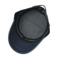 thumbnail image 5 of WITHMOONS Army Denim Cadet Cap Cotton Jean Stitch Washed Hat KR4969 (Darkblue), 5 of 5