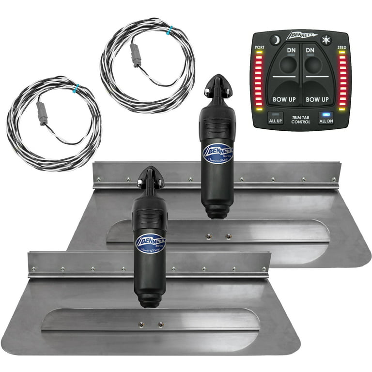 Afsnit Overfladisk jern Bennett Bolt Electric Trim Tab System 24" x 12", Includes Integrated Helm  Control, Actuators, Wires Harnesses and Mounting Hardware, Complete Kit  BOLT2412, 12V DC - FO4585 - Walmart.com
